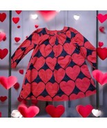 BABY GAP Girls Dress w/ HEARTS - Sz 18-24 m -Navy/Red -Holiday/Valentine... - $14.80