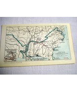 1921 Civil War Campaigns of 1863 Illustrated Folded Color Page - $13.69 CAD