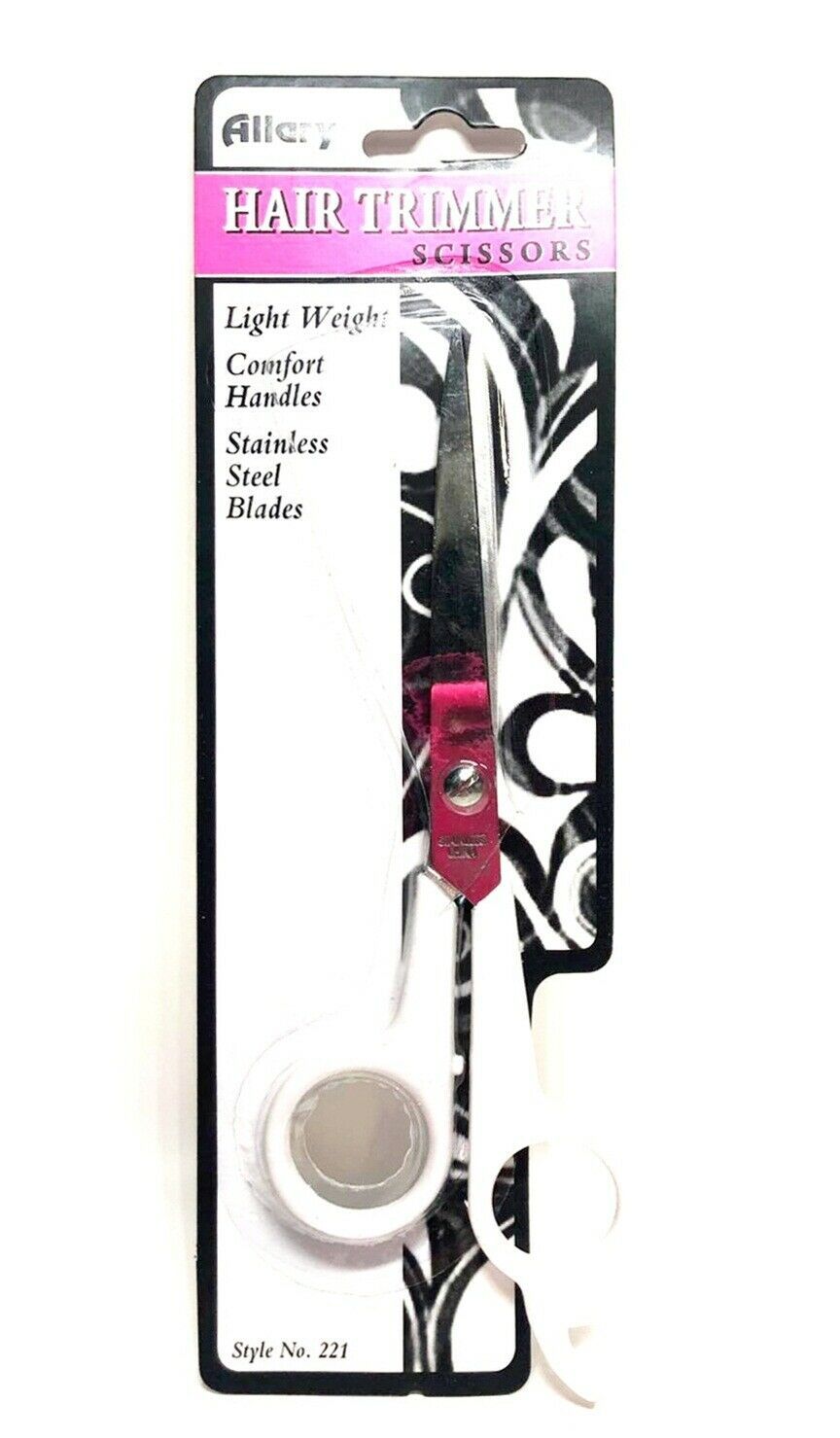 Allary Hair Trimmer Scissors Stainless Steel Blades, White - $8.87