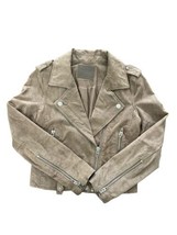 Blank NYC Leather /Cuir  Beige jacket With retro zippers. Women’s Size XS - £25.84 GBP