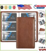 Portable Business Card Holder Book - 240 Cards with Elegant Faux Leather... - $22.57 CAD
