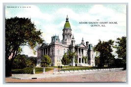 Adams Contea Tribunale Casa Costruzione Quincy Illinois Il Unp DB Cartolina Y6 - £3.55 GBP