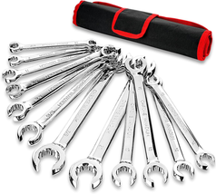 BILITOOLS 12-Piece Flare Nut Wrench Set, Metric &amp; Standard, 12-Point Line Wrench - £56.81 GBP