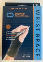 NEW Copper Compression Copper Infused LARGE/X-LARGE Left Hand Wrist Brace - $18.56