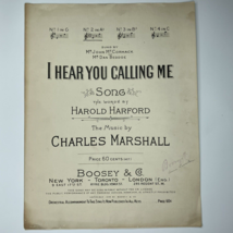 I Hear You Calling Me Vtg Sheet Music Lg Format Harford Marshall Piano 1908 - £9.91 GBP