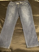 Lane Bryant Women&#39;s Size 18 Regular Mid Rise Straight Leg Blue Jeans Denim - $22.95