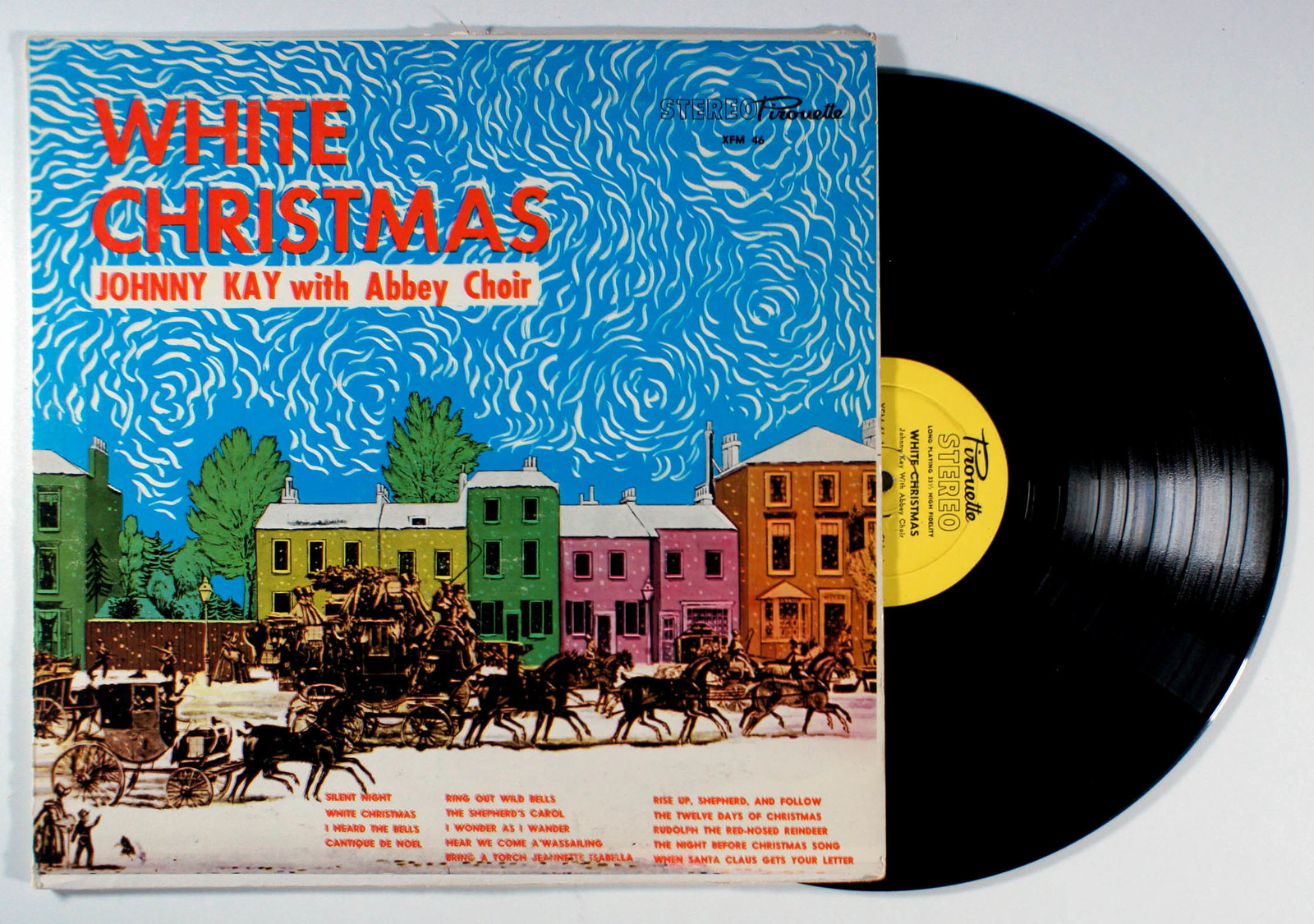 Johnny Kay - White Christmas (1959) Vinyl LP • Abby Choir, Holiday - $13.61