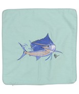 Embroidered Cushion Pillow Cover Marine Art Sailfish  Outdoor Marine Canvas - $47.95 CAD