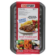 Range Kleen BP106X Air Fry, Bake and Broil Pan 8.5 x 12.75&quot; Black - £25.55 GBP