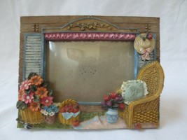Lady Lair Picture Frame Reading room Floral Rustic for 3.5 x 5 pictures Resin - £7.90 GBP