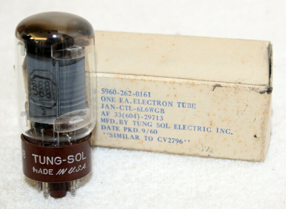 Tung-Sol JAN-CTL-6L6WGB NOS Military Audio Vacuum Tube # 5881 ~ Dated 9/60  			