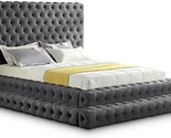 Revel Collection Velvet Upholstered Bed With Deep Button Tufting, Queen,... - $2,232.99