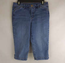 Gloria Vanderbilt All Around Slimming Effect Distressed Whiskered Capri ... - $13.85