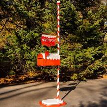 Zaer Ltd. 6ft. Tall Red Decorative Candy Cane, North Pole, Santa Christmas Mailb - £133.35 GBP