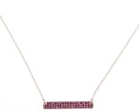 Cohesive Jewels Placcato Oro Rosa Zircone Cubico Cristallo Pave Barretta... - $14.98