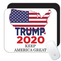 Keep America Great Trump 2020 : Gift Mousepad USA Donald American Flag Map MAGA - £10.38 GBP