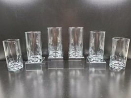 6 Libbey Crisa Impressions Cooler Glasses Set Clear Drink Tumblers Bar Ware Lot - $59.27