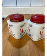  Vintage Tipp USA Cattails salt and pepper shaker with 4-sided graphics ... - $89.18 CAD