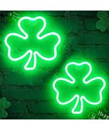 St. Patrick's Day Shamrock Neon LED Lights 2 Pack Clover USB Powered Dec... - $42.12
