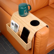Sofa Arm Tray Table - Ladyrosian Bamboo Couch Arm Table Flexible/Foldabl... - £31.32 GBP
