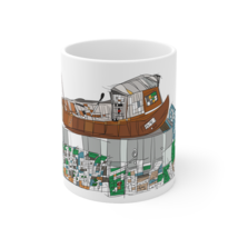 Unique Coffee Mug | Start Your Day with This Classic Boat Artwork Bevera... - £23.49 GBP