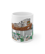 Unique Coffee Mug | Start Your Day with This Classic Boat Artwork Beverage Mug - £23.92 GBP
