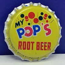 Soda pop bottle cap vtg advertising drink My Pops root beer wilkes barre... - $7.87