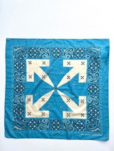 Off-White Virgil Abloh Paisley Bandana Scarf Cotton Blue ~ Made in Italy - £324.74 GBP