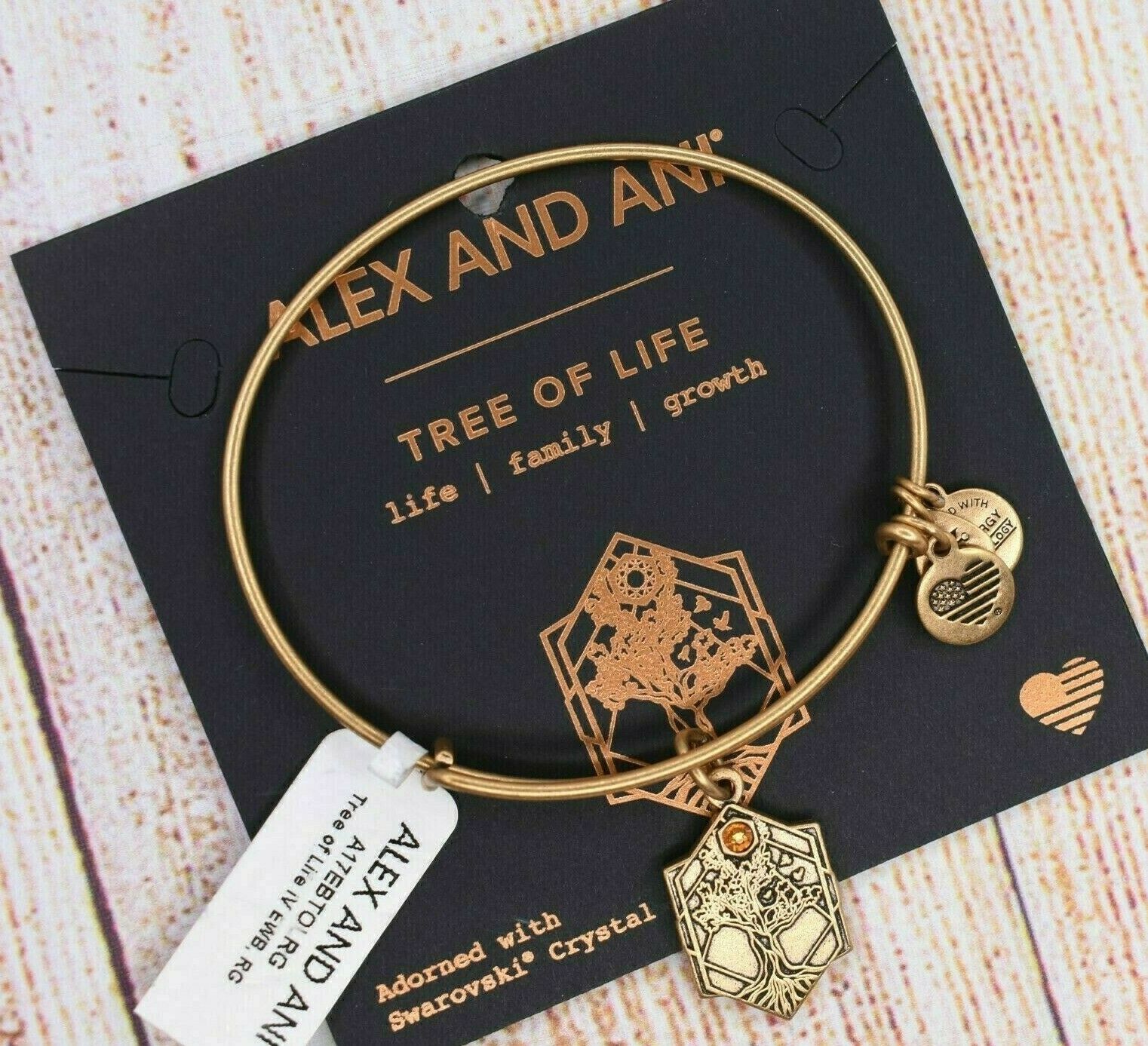 ALEX and ANI Tree of Life Bracelet with Charms Gold family bracelet NWT - £14.70 GBP