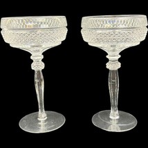 Riekes Crisa Williamsburg Clear Champagne Sherbert Glasses Pair 2 Glasse... - $18.70