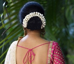 2 pc Traditional Indian Hair Gajra Artificial Flower Gajra Handmade Veni bridal - $19.99