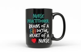 Raintree Mugs Black NP Nurse Practitioner Coffee Mug (15 oz, Black) - £19.86 GBP