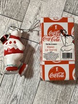 Enesco 1996 Coca Cola Polar Bear Figurine Tree Ornament “Always Ice Skat... - £7.20 GBP
