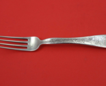 Lap Over Edge Acid Etched By Tiffany Sterling Regular Fork w/ flowers 7&quot; - $385.11