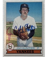 Jim &quot;Catfish&quot; Hunter (d. 1999) Signed Autographed 1979 Topps Baseball Ca... - $35.00