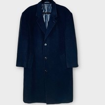 RALPH LAUREN black cashmere blend car coat dress coat size 44R single breasted - £96.32 GBP