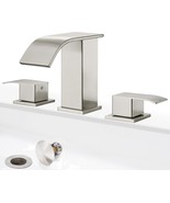 Gagalife 8 Inch Waterfall Bathroom Faucets 3 Hole - Brushed Nickel Wides... - $1,664.27 MXN