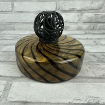 La-Tee-Da! Amber &amp; Multi Brown Swirl Effusion Fragrance Lamp &amp; Black Crown - $19.29