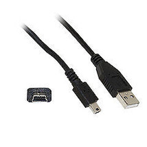 Mini USB 2.0 Cable, Black, Type A Male to 5 Pin Mini-B Male, 10 foot - £11.83 GBP