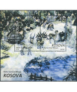 Kosovo 2019. Winter landscape with wildlife (MNH OG) Souvenir Sheet - £4.66 GBP