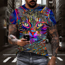 Cat Kitty Kitten Psychedelic Art Hipster T-Shirts tees cat lover 6 - £12.59 GBP