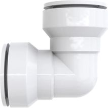 Drainage Coupling 90° 1-1/2&quot; D Plastic White - Keeney 47IPK Insta Plumb - $0.99