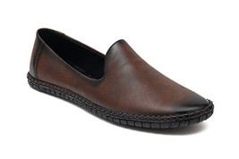 Mens Nagra Jutti Mojari skid resistant loafer Brown Shoe Cushion Sole US sz 7-11 - £25.27 GBP