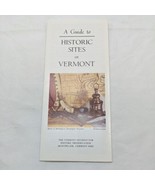 1980 A Guide To Historic Sites In Vermont Brochure - $211.73 MXN