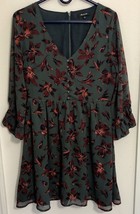 Madewell Moonblossom Ruffle Sleeve Dress Size 8 Winter Orchid Lined Buttons - £20.77 GBP