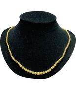 Vintage signed mar 10k Lock Graduated Faux  pearl necklace 21” - €81,05 EUR