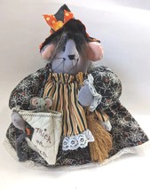 Witch Mouse Doll Stuffed Animal Figurine Halloween Decor - £15.73 GBP
