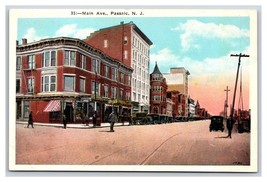 Main Ave Street View Passaic New Jersey NJ UNP Unused WB Postcard O17 - $8.86
