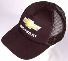 CHEVROLET Hat-Black-Mesh-Snapback-Trucker Cap-Car Auto Street Garage-Hit... - $22.49