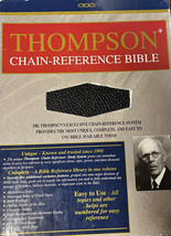 NASB-Thompson Chain-Reference Genuine Leather Black Levant Grain - £110.95 GBP